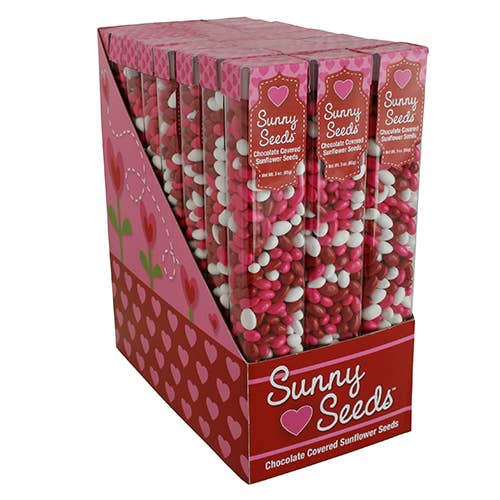 Valentines Sunny Seeds® in 3 oz tubes.