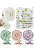 Retro Square Matte Clip-on Tabletop Desk Fan