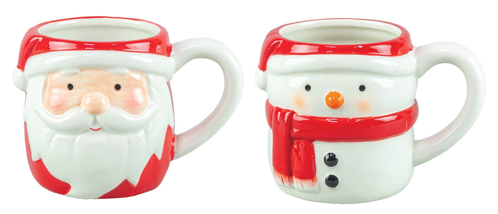 Jolly Christmas Santa Snowman Mug