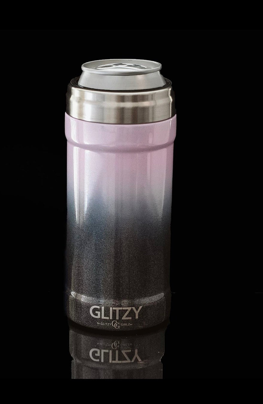 Glitzy Skinny Can Cooler