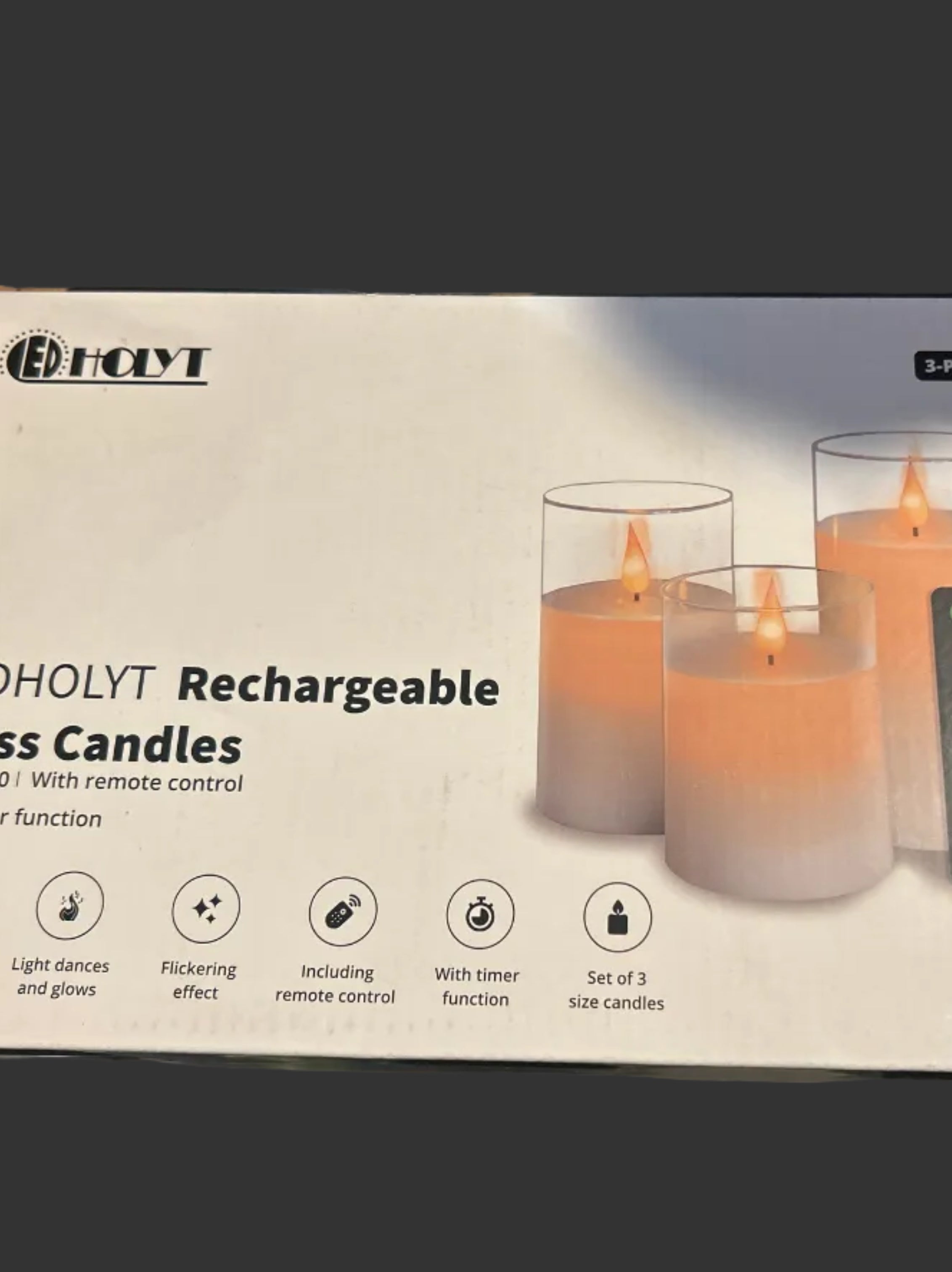 Rechargeable Glass Candles