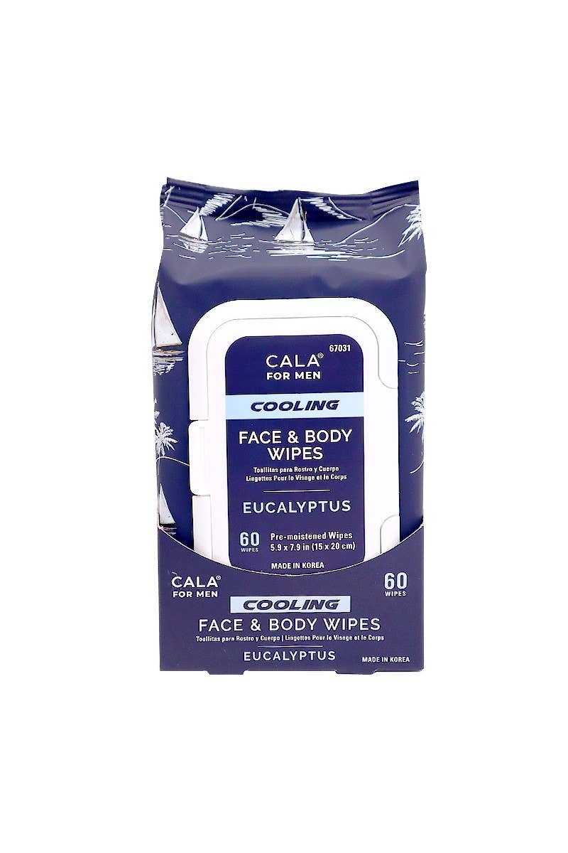 Men's Cooling Eucalyptus Face & Body Wipes